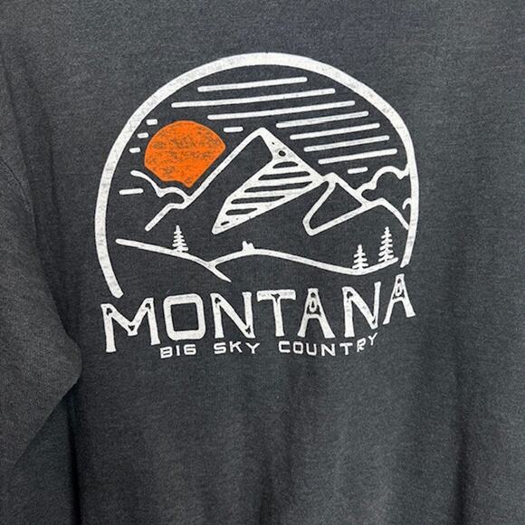 Prairie Mountain Montana Big Sky Gray Hoody Sz Large - Picture 6 of 12